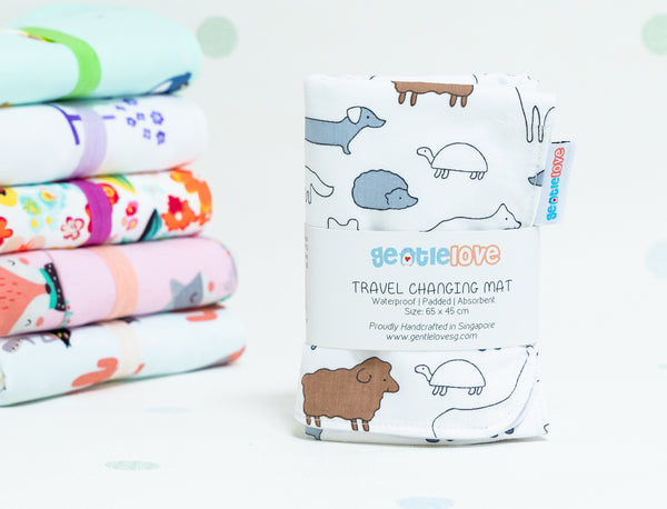 Waterproof Changing Mat - Animal Nursery
