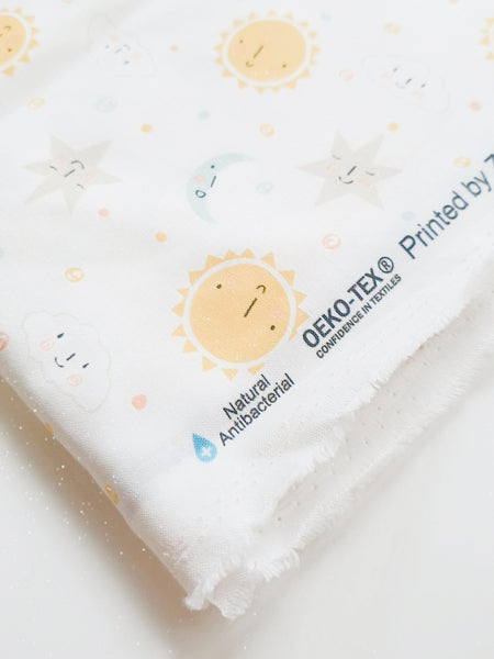 (BACKORDER) Beansprout Husk Pillow - Sun Moon Stars
