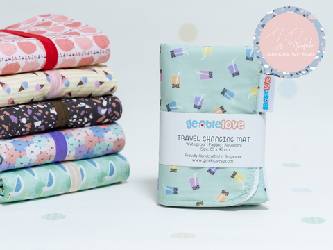 Waterproof Changing Mat - Bubble Tea is Love