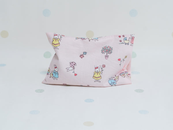 Beansprout Husk Pillow - Pink Garden Bunnies