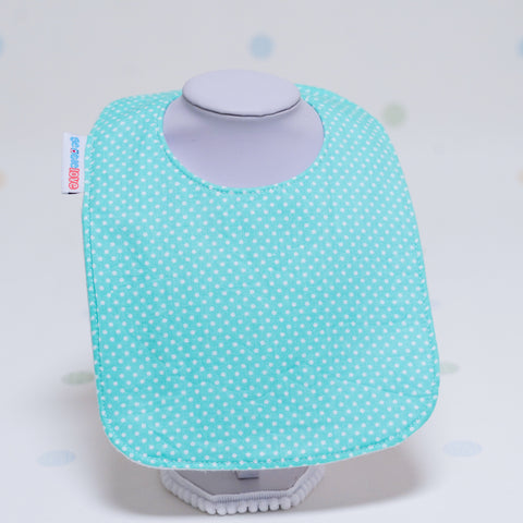 Baby Bib - Polka dots (Teal/White)