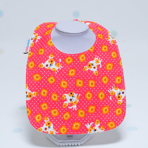 Baby Bib - Flowery Puppy