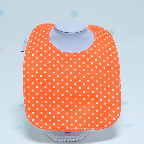 Baby Bib - Polka dots (Orange)