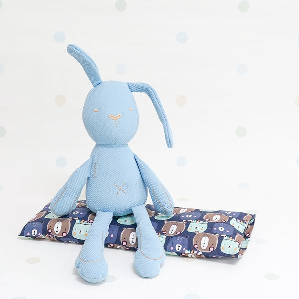 Cotton Plush Bunny - Blue