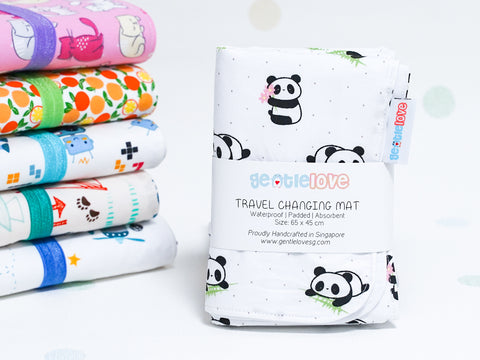 Waterproof Changing Mat - Baby Panda (Large)