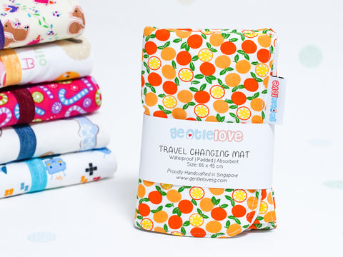 Waterproof Changing Mat - Petite Oranges (Large)