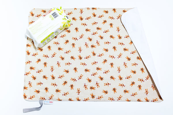 Waterproof Changing Mat - Gingerbread Kids (Large)