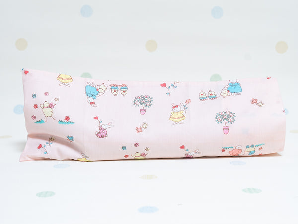 Beansprout Husk Pillow - Pink Garden Bunnies