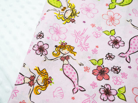 Minky Blanket - Floral Mermaids