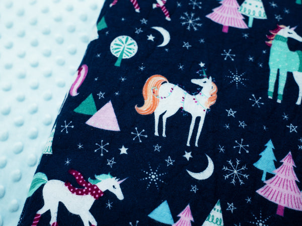 Minky Blanket - Mystical Unicorns (Flannel)