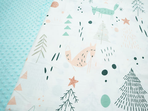 Minky Blanket - Foxy Forest