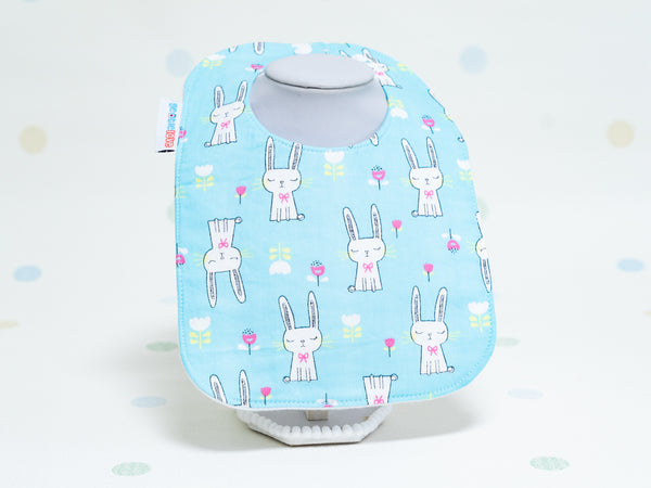 Baby Bib - Mint Bunnies