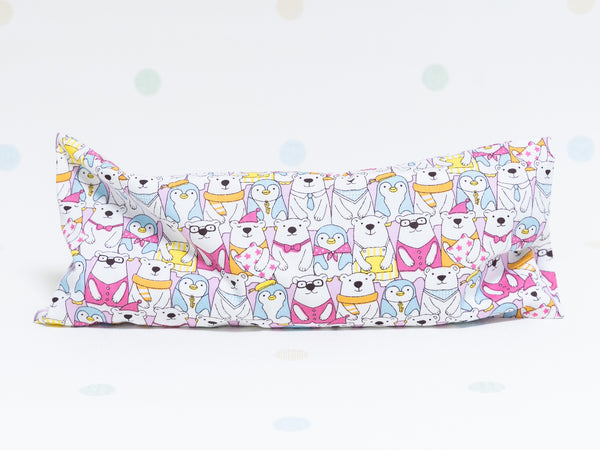 Beansprout Husk Pillow - Penguins & Polar Bears Pink (Handy)