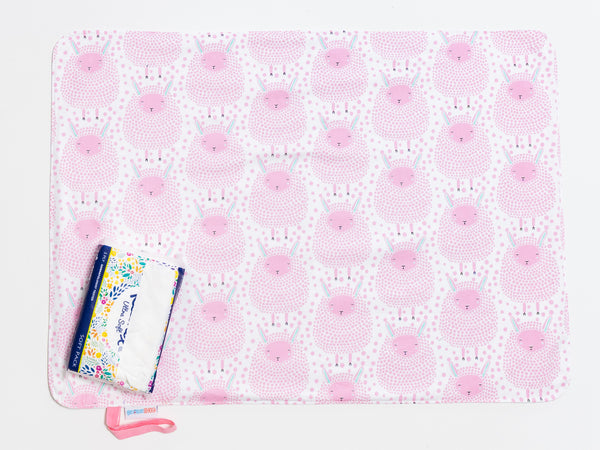 Waterproof Changing Mat - Baa Baa Pink