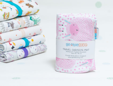 Waterproof Changing Mat - Baa Baa Pink