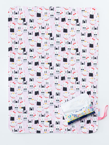 Waterproof Changing Mat - Kitten Bunny Party