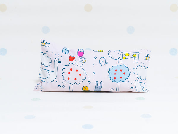 Beansprout Husk Pillow - Whimsical Animals Pink