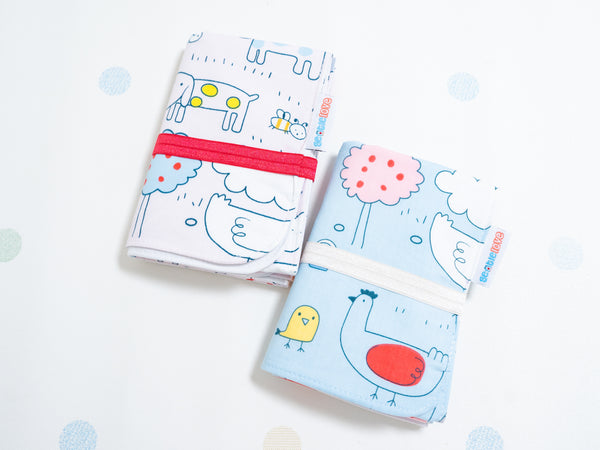 Waterproof Changing Mat - Whimsical Animals Blue