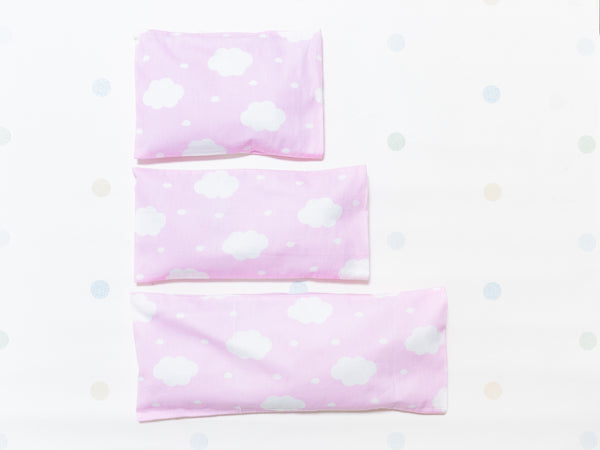 Beansprout Husk Pillow - Fluffy Clouds Pink