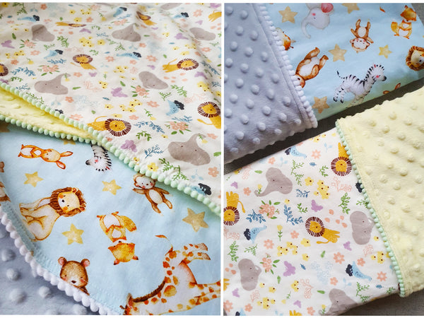 Minky Blanket - Floral Mermaids